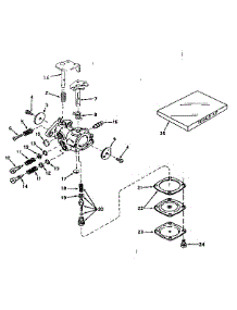 Carburetor No. 630989 parts for Craftsman Lawn & Garden Engine 143571082 from AppliancePartsPros.com