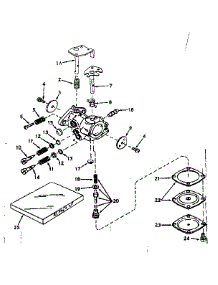 Carburetor No. 630989 parts for Craftsman Lawn & Garden Engine 143571092 from AppliancePartsPros.com