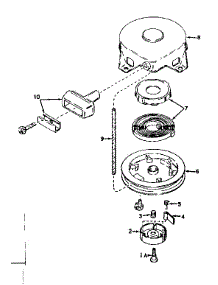 Rewind Starter No. 590449 parts for Craftsman Lawn & Garden Engine 143576102 from AppliancePartsPros.com