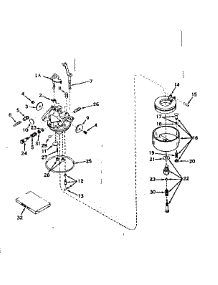 Carburetor No. 631063A parts for Craftsman Lawn & Garden Engine 143577022 from AppliancePartsPros.com