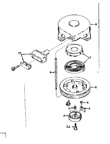Rewind Starter No. 590449 parts for Craftsman Lawn & Garden Engine 143577022 from AppliancePartsPros.com
