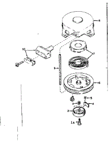 Rewind Starter No. 590449 parts for Craftsman Lawn & Garden Engine 143577042 from AppliancePartsPros.com