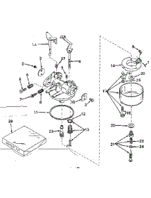 Carburetor parts for Craftsman Lawn & Garden Engine 143589012 from AppliancePartsPros.com