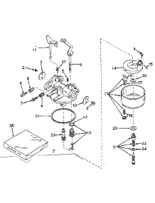 Carburetor parts for Craftsman Lawn & Garden Engine 143589072 from AppliancePartsPros.com