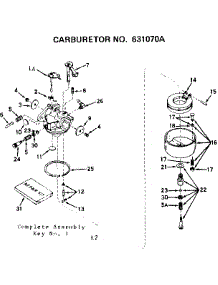 Carburetor parts for Craftsman Lawn & Garden Engine 143594102 from AppliancePartsPros.com