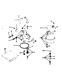 Carburetor parts for Craftsman Lawn & Garden Engine 143598012 from AppliancePartsPros.com