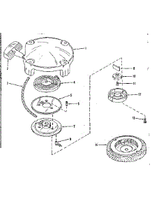 Rewind Starter No. 28319 parts for Craftsman Lawn & Garden Engine 14360140 from AppliancePartsPros.com