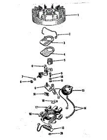 Magneto No. 27986 parts for Craftsman Lawn & Garden Engine 14360327 from AppliancePartsPros.com