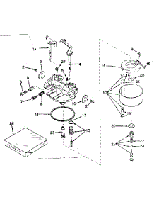 Carburetor parts for Craftsman Lawn & Garden Engine 143619012 from AppliancePartsPros.com