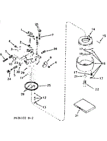 Carburetor parts for Craftsman Lawn & Garden Engine 143626102 from AppliancePartsPros.com
