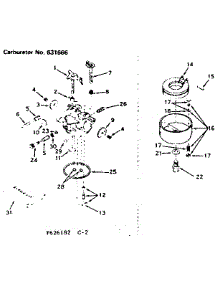 Carburetor parts for Craftsman Lawn & Garden Engine 143626182 from AppliancePartsPros.com