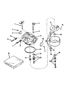 Carburetor No. 28626 & 28627 parts for Craftsman Lawn & Garden Engine 14362704 from AppliancePartsPros.com
