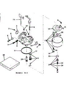 Carburetor parts for Craftsman Lawn & Garden Engine 143628012 from AppliancePartsPros.com