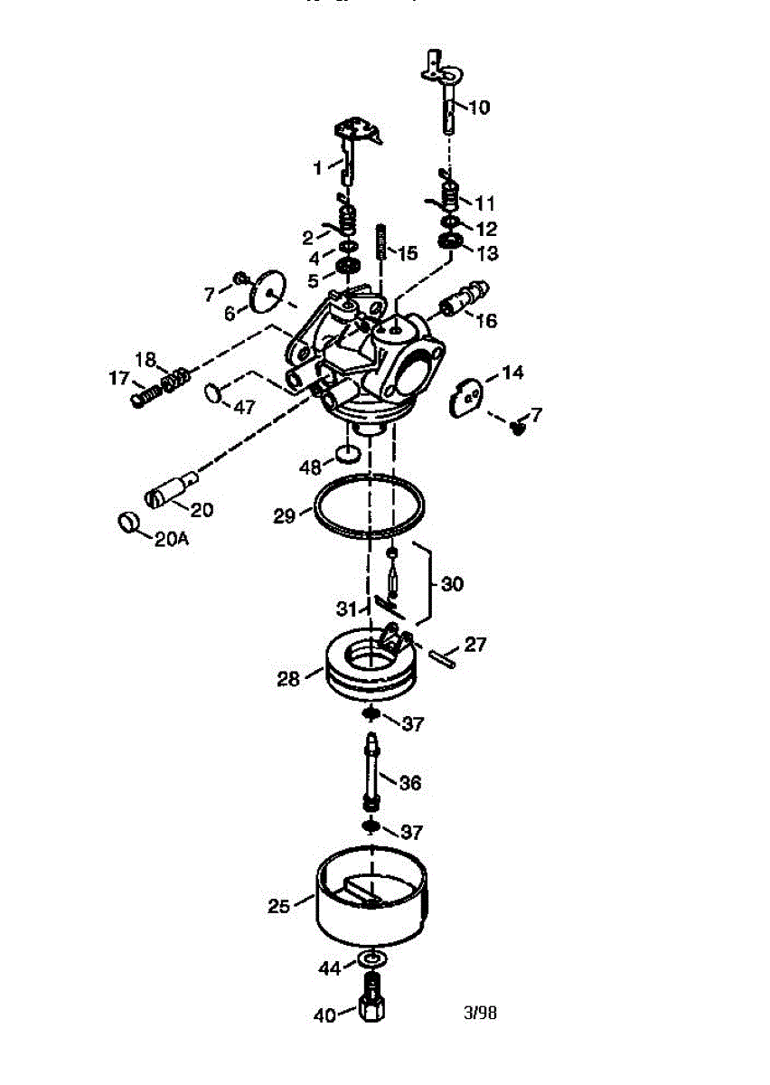 Parts for Craftsman 143640129: Carburetor 640129 Parts ...