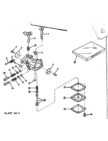 Carburetor No. 29780 parts for Craftsman Lawn & Garden Engine 14365250 from AppliancePartsPros.com