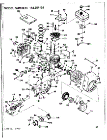 Replacement Parts parts for Craftsman Lawn & Garden Engine 143654192 from AppliancePartsPros.com