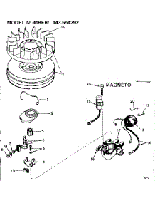 Magneto parts for Craftsman Lawn & Garden Engine 143654292 from AppliancePartsPros.com