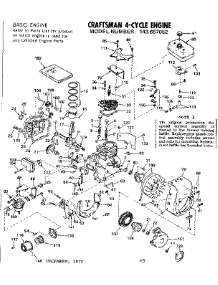 Replacement Parts parts for Craftsman Lawn & Garden Engine 143657052 from AppliancePartsPros.com