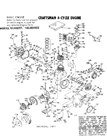 Engine parts for Craftsman Lawn & Garden Engine 143660022 from AppliancePartsPros.com