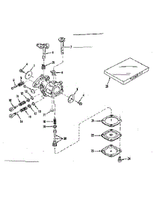 Carburetor No. 29780 parts for Craftsman Lawn & Garden Engine 14366251 from AppliancePartsPros.com