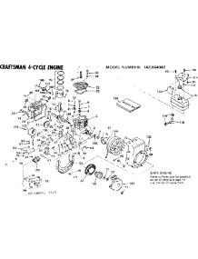 Replacement Parts parts for Craftsman Lawn & Garden Engine 143664042 from AppliancePartsPros.com