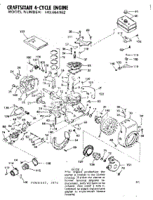 Replacement Parts parts for Craftsman Lawn & Garden Engine 143664192 from AppliancePartsPros.com