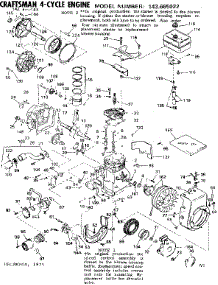 Engine parts for Craftsman Lawn & Garden Engine 143665022 from AppliancePartsPros.com