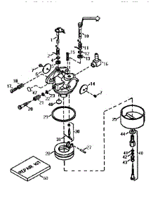 Carburetor parts for Craftsman Lawn & Garden Engine 143665022 from AppliancePartsPros.com