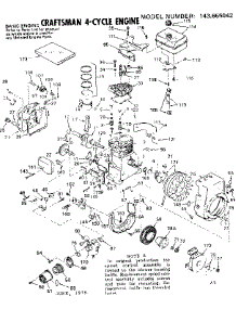 Replacement Parts parts for Craftsman Lawn & Garden Engine 143665042 from AppliancePartsPros.com