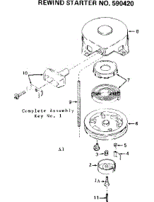 Rewind Starter parts for Craftsman Lawn & Garden Engine 143666182 from AppliancePartsPros.com