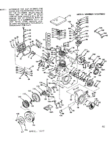 Engine parts for Craftsman Lawn & Garden Engine 143670042 from AppliancePartsPros.com
