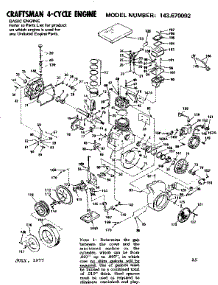 Replacement Parts parts for Craftsman Lawn & Garden Engine 143670092 from AppliancePartsPros.com