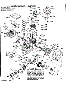 Replacement Parts parts for Craftsman Lawn & Garden Engine 143675012 from AppliancePartsPros.com