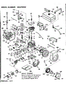 Engine parts for Craftsman Lawn & Garden Engine 143676102 from AppliancePartsPros.com