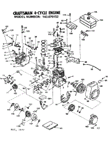 Engine parts for Craftsman Lawn & Garden Engine 143676152 from AppliancePartsPros.com