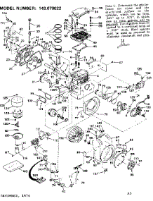 Replacement Parts parts for Craftsman Lawn & Garden Engine 143679022 from AppliancePartsPros.com