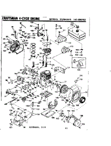 Engine parts for Craftsman Lawn & Garden Engine 143696152 from AppliancePartsPros.com