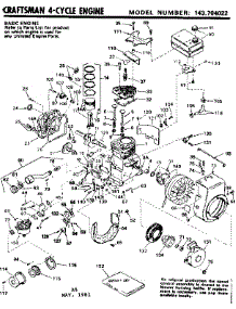 Replacement Parts parts for Craftsman Lawn & Garden Engine 143704022 from AppliancePartsPros.com