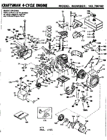 Replacement Parts parts for Craftsman Lawn & Garden Engine 143706182 from AppliancePartsPros.com