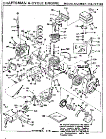 Replacement Parts parts for Craftsman Lawn & Garden Engine 143707102 from AppliancePartsPros.com
