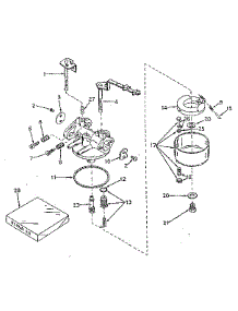 Carburetor parts for Craftsman Lawn & Garden Engine 143712012 from AppliancePartsPros.com