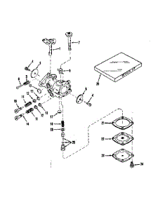 Carburetor parts for Craftsman Lawn & Garden Engine 14371250 from AppliancePartsPros.com
