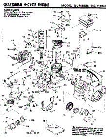 Replacement Parts parts for Craftsman Lawn & Garden Engine 143714032 from AppliancePartsPros.com
