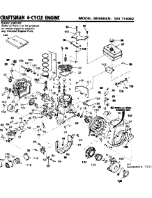 Replacement Parts parts for Craftsman Lawn & Garden Engine 143714062 from AppliancePartsPros.com