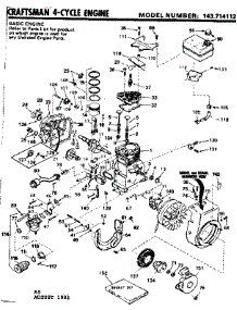 Replacement Parts parts for Craftsman Lawn & Garden Engine 143714112 from AppliancePartsPros.com