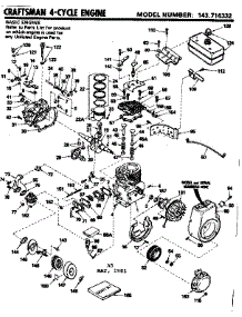 Replacement Parts parts for Craftsman Lawn & Garden Engine 143716332 from AppliancePartsPros.com