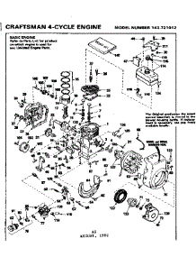 Replacement Parts parts for Craftsman Lawn & Garden Engine 143721012 from AppliancePartsPros.com