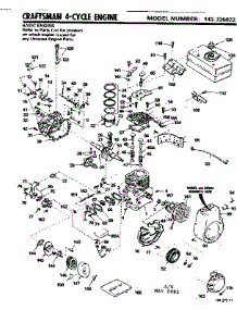 Replacement Parts parts for Craftsman Lawn & Garden Engine 143726022 from AppliancePartsPros.com