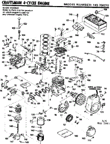 Replacement Parts parts for Craftsman Lawn & Garden Engine 143726272 from AppliancePartsPros.com