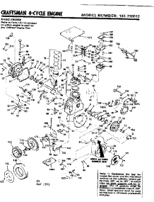 Replacement Parts parts for Craftsman Lawn & Garden Engine 143730012 from AppliancePartsPros.com